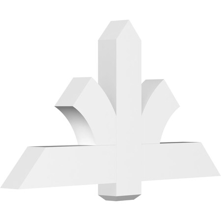 Ekena Millwork Redmond Architectural Grade PVC Gable Bracket, 48"W x 26"H x 4"D x 6"F, 13/12 Pitch GBP048X26X0406RED00